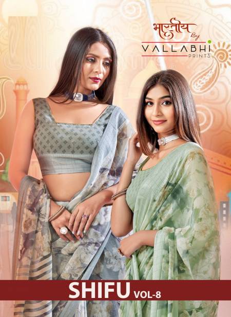 Shifu Vol 8 By Vallabhi Printed Georgette Sarees Wholesale Clothing Suppliers In India
